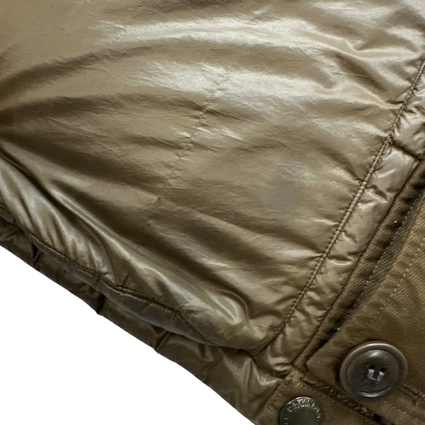 CP Company Khaki Two Tone D D Shell Puffer Jacket - XL