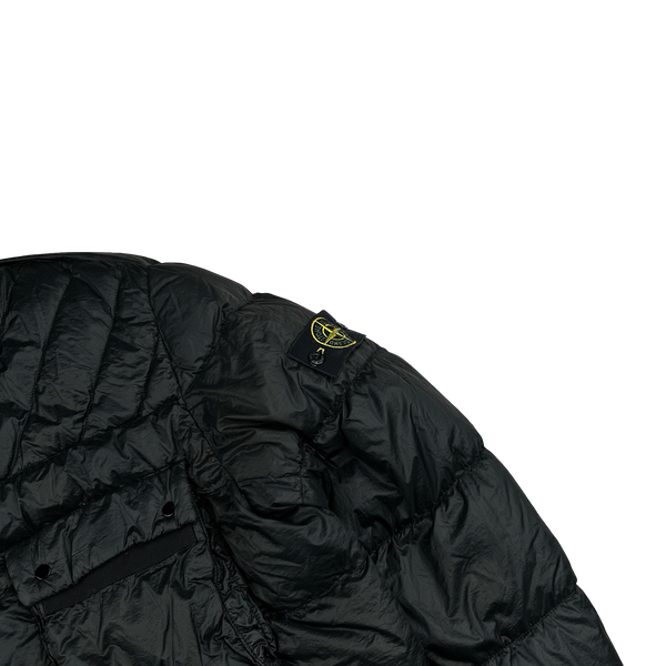 Stone Island Black Garment Dyed Down Puffer Jacket - 3XL