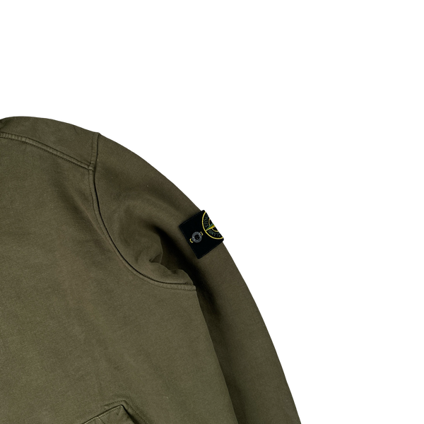 Stone Island Supreme 2017 Khaki Reflective Hoodie - Large