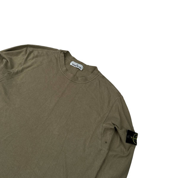 Stone Island 2017 Brown Longsleeve Cotton Top - XL