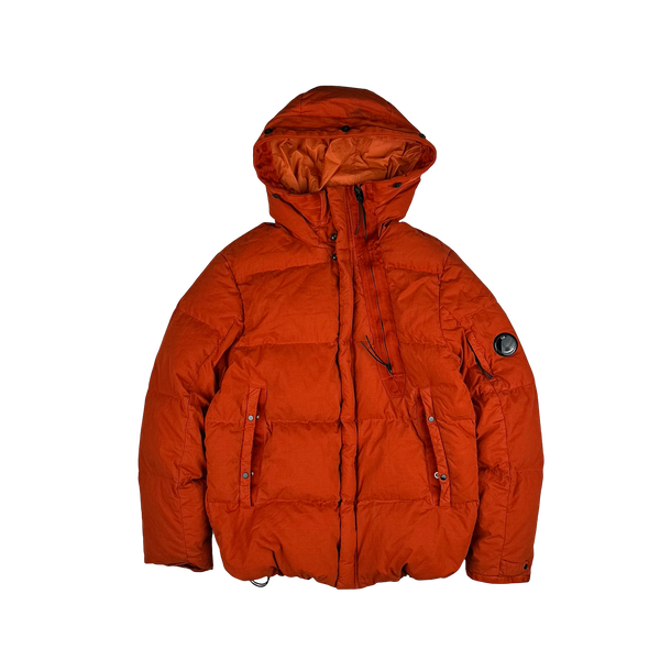 CP Company Orange 50 Fili Down Filled Puffer Jacket - Large