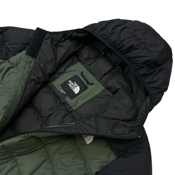 North Face Green/Black Down Filled Puffer Jacket - Large