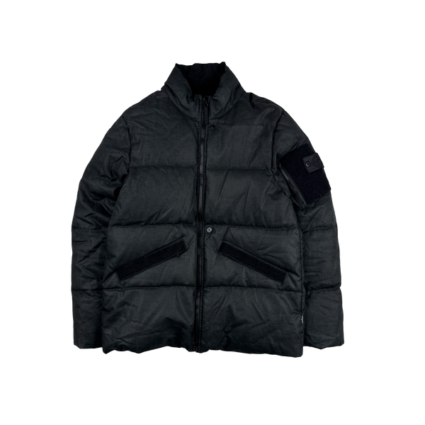 Stone Island 2020 Shadow Project Rubberized Linen Down Filled Puffer Jacket - Large
