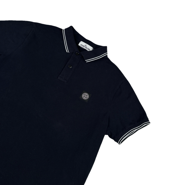 Stone Island 2021 Navy Short Sleeve Polo Shirt - 3XL