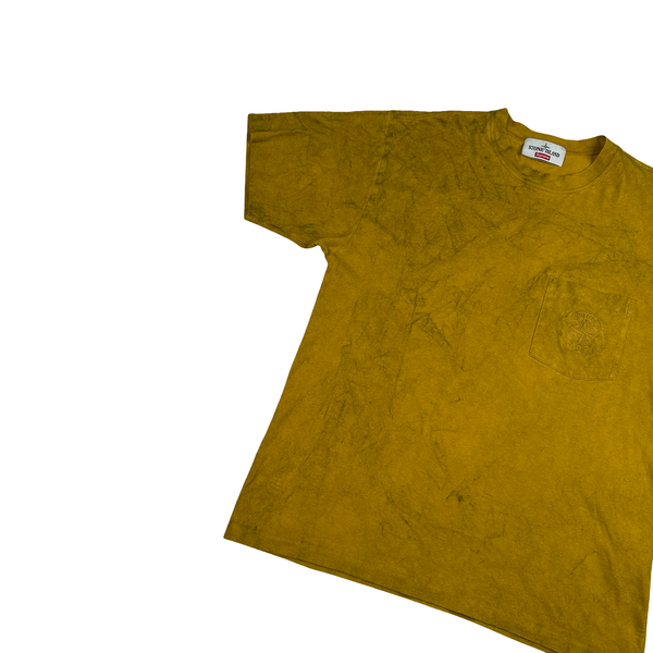 Stone Island x Supreme 2019 Yellow Dust Treatment T Shirt - Small