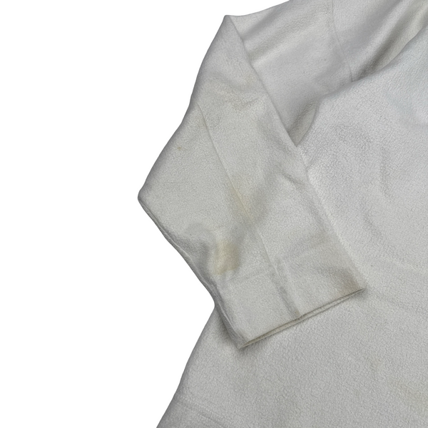 Stone Island Vintage White Fleecd Cotton Pullover Jumper - XL