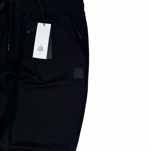 CP Company Metropolis Black Cotton Logo Joggers - XL
