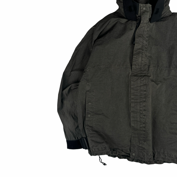 Nemen Grey Nylon Hooded Lightweight Jacket - Large