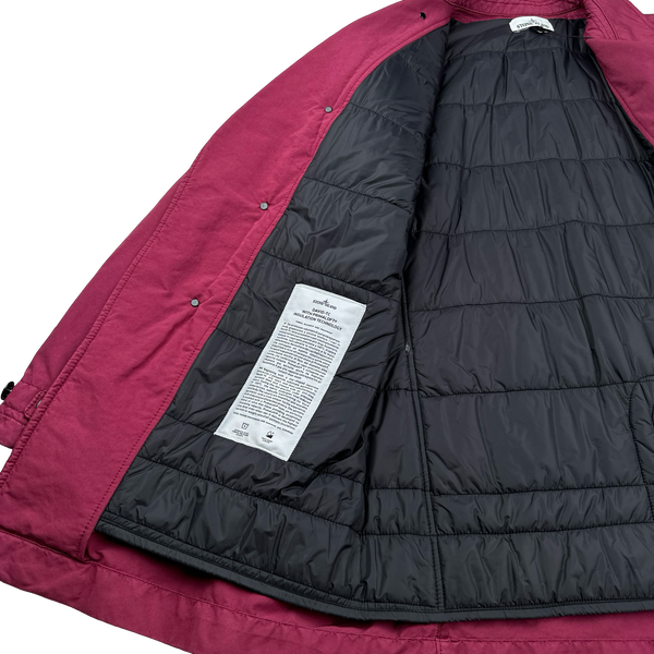Stone Island 2018 Maroon Primaloft Lined David TC Trench Coat - XL