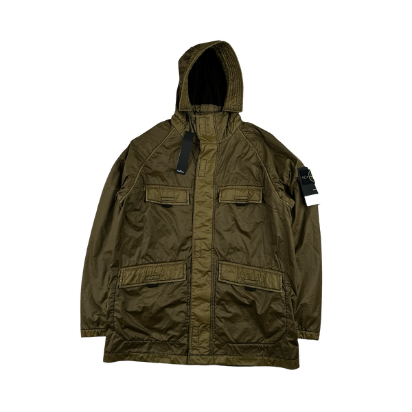 Stone Island 2018 Brown Lamy Flock Multipocket Jacket - Large