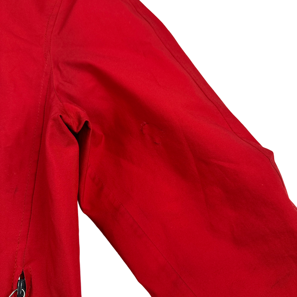 Prada Red Goretex Tab Zipped Parka Jacket - Small