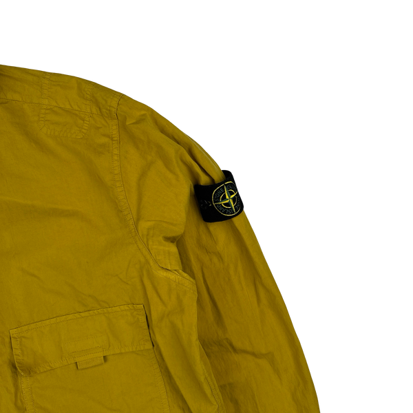 Stone Island 2018 Yellow Cotton Zipped Overshirt - Large