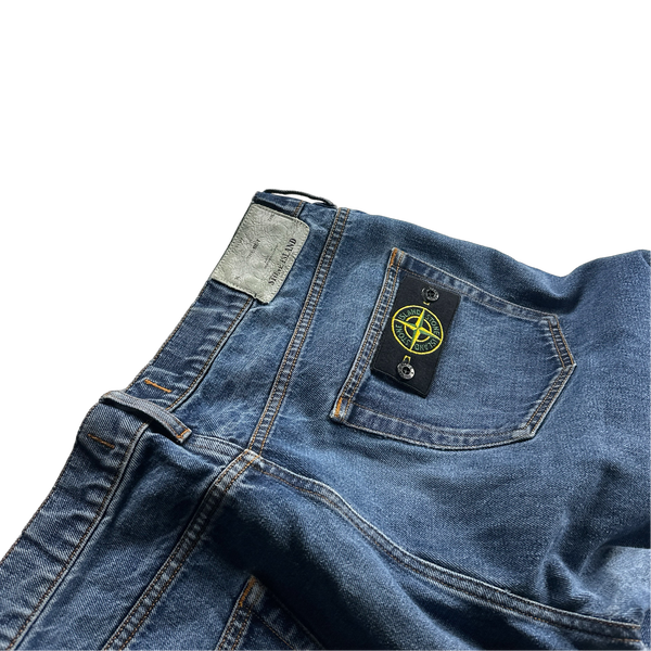Stone Island Blue Wash Regular Fit Jeans - 34"