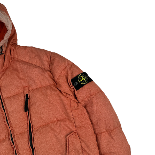 Stone Island 2014 Salmon Mix Fibre Watro Tela Down Puffer Jacket