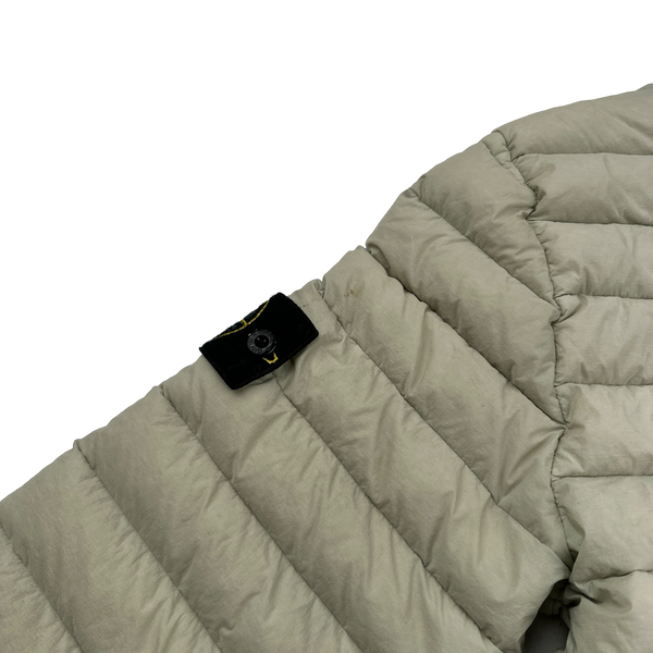 Stone Island 2019 Cream Loom Woven Down Puffer Jacket - Medium