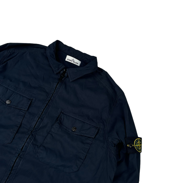 Stone Island 2014 Navy Double Lined Cotton Overshirt - 3XL