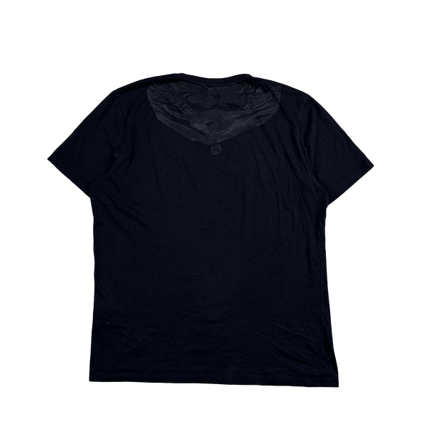 CP Company Navy Cotton Graphic Goggle Hood T Shirt - XL