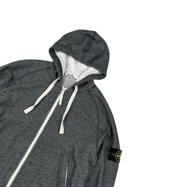 Stone Island 2016 Grey Waffle Knit Hoodie - Medium
