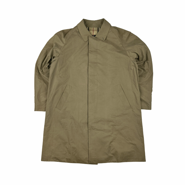 Burberry Nova Check Lined Tan Trench Coat - XL