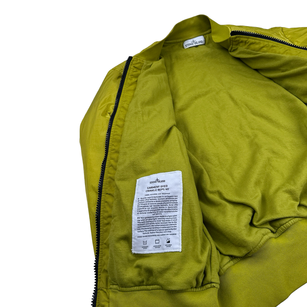 Stone Island 2017 Yellow Garment Dyed Crinkle Reps Jacket - Medium