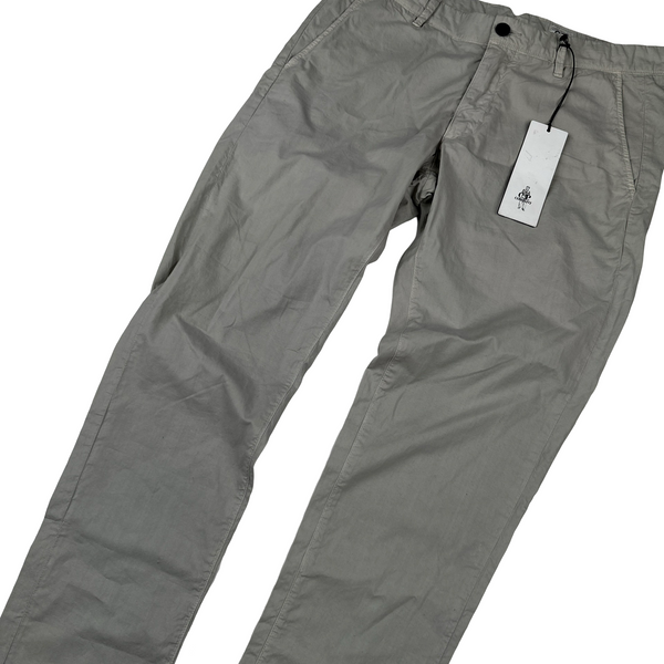 CP Company Grey Cotton Slim Fit Trousers - Medium
