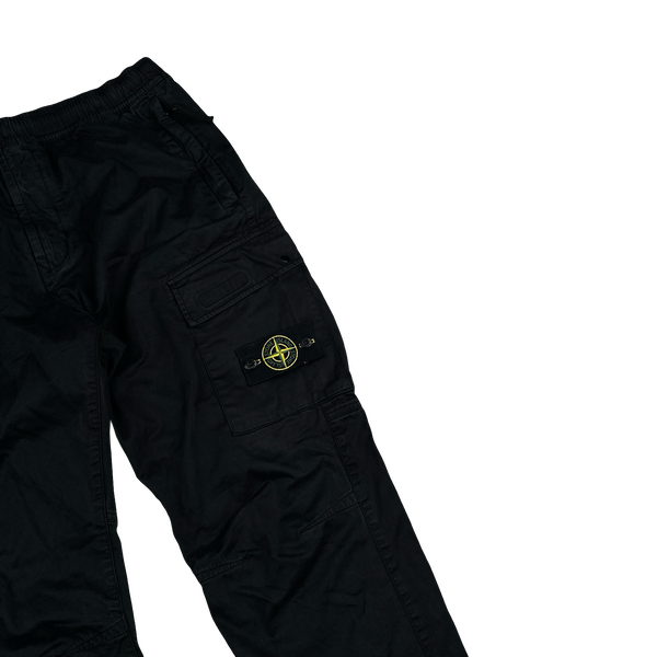 Stone Island 2021 Black RE T Cargo Trousers - 36"