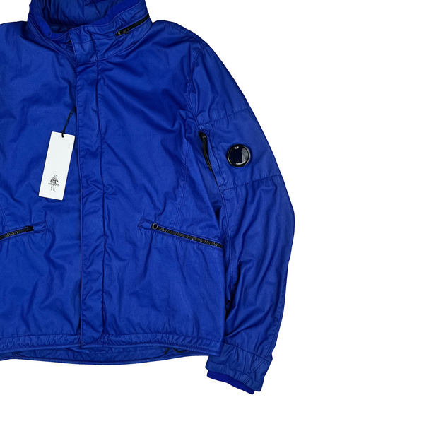 CP Company Blue Bi Mesh Lens View Jacket - Large