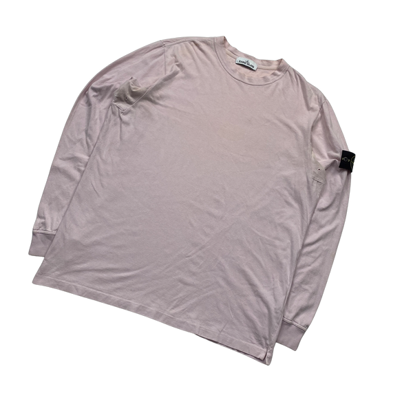 Stone Island 2017 Pink Longsleeve Cotton Top - XXL