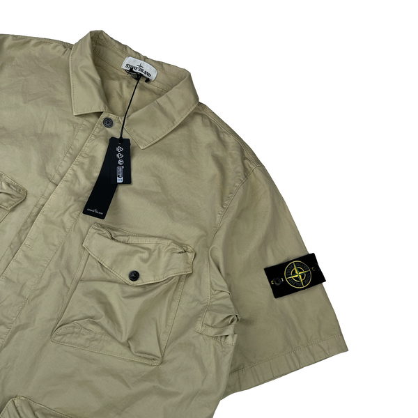 Stone Island 2022 Tan Short Sleeve Multi Pocket Shirt - 3XL
