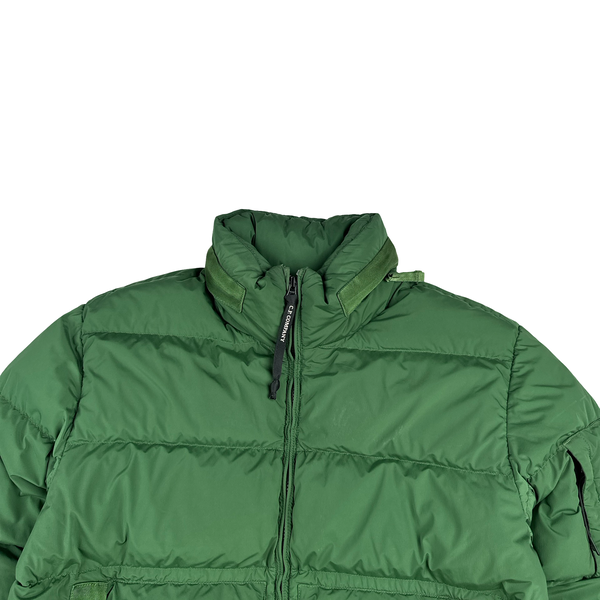 CP Company Green Down Filled Nycra R Puffer Jacket - Medium