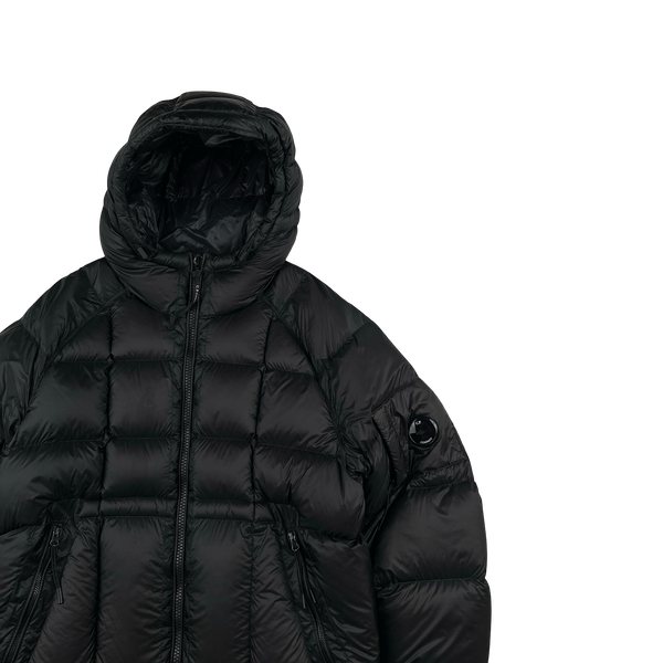 CP Company Black Down Filled DD Shell Lens Viewer Puffer Jacket - Large