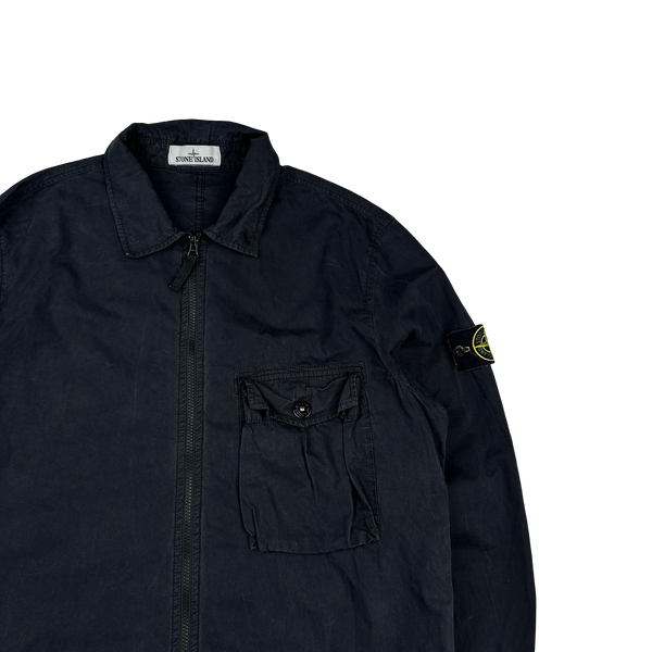 Stone Island 2020 Black Cotton Overshirt - XL