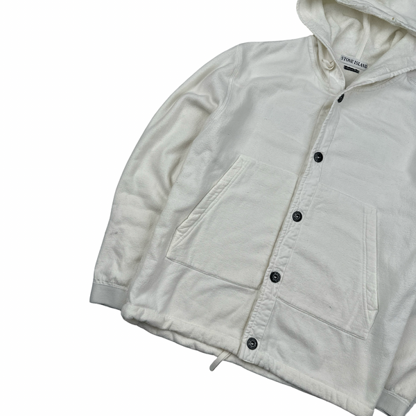 Stone Island Vintage 2000 Towelling Cotton Hoodie - Small