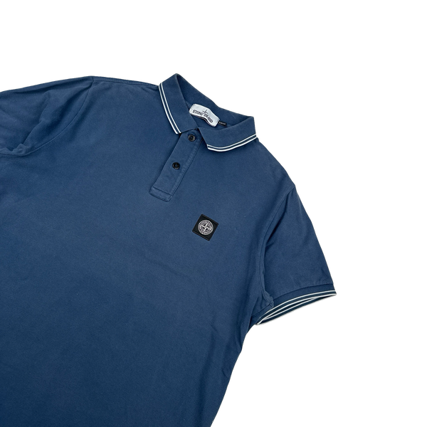 Stone Island 2018 Blue Short Sleeved Polo Top - XXL
