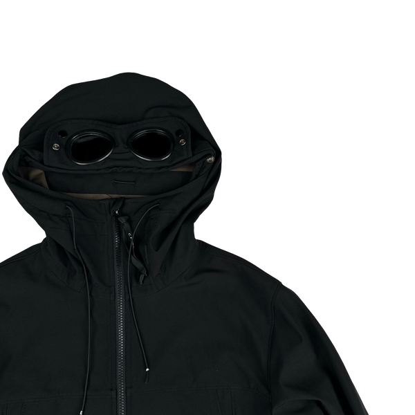CP Company Black Soft Shell Goggle Jacket - Medium