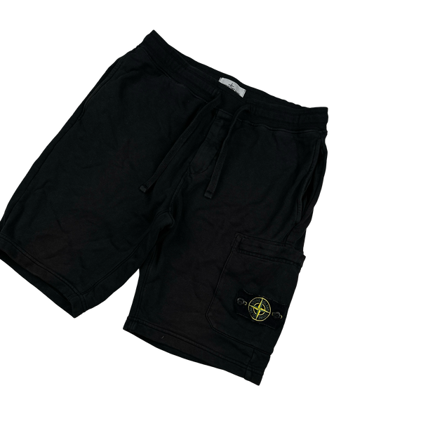 Stone Island 2022 Black Cotton Shorts - 32"