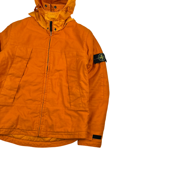 Stone Island 2012 Orange Mil Spec Diagonal Wool Jacket - Medium