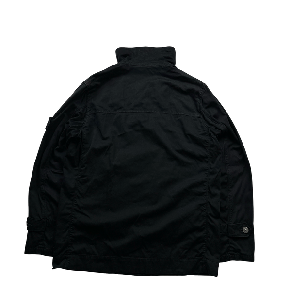 Stone Island 2001 Navy Raso Gommato Jacket - Medium