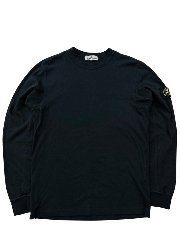 Stone Island 2017 Black Longsleeve Cotton Top - Medium