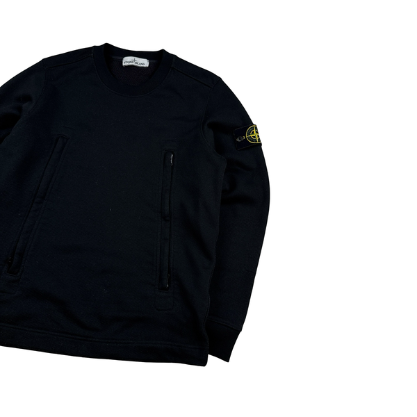 Stone Island 2020 Black Cotton Crewneck Sweatshirt - Small