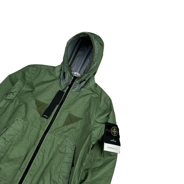 Stone Island 2023 Green Membrana 3L TC Hooded Jacket - Medium