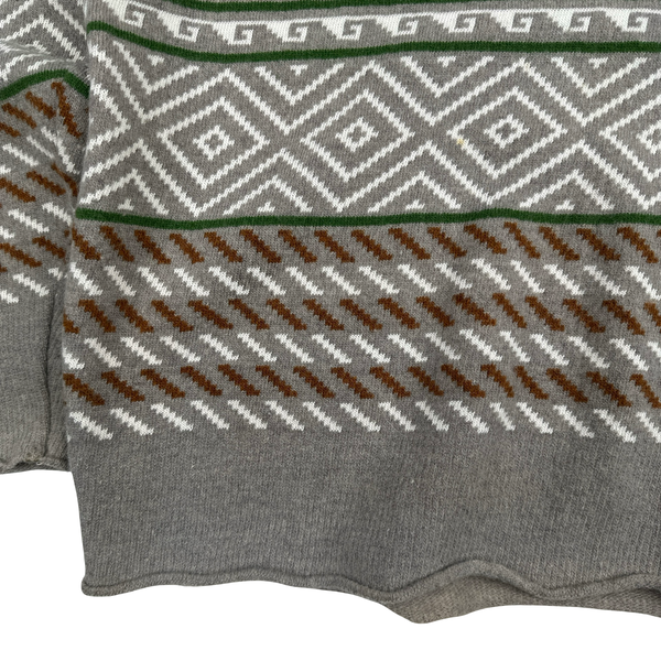 CP Company Vintage Spellout V Neckline Patterned Knit - XL