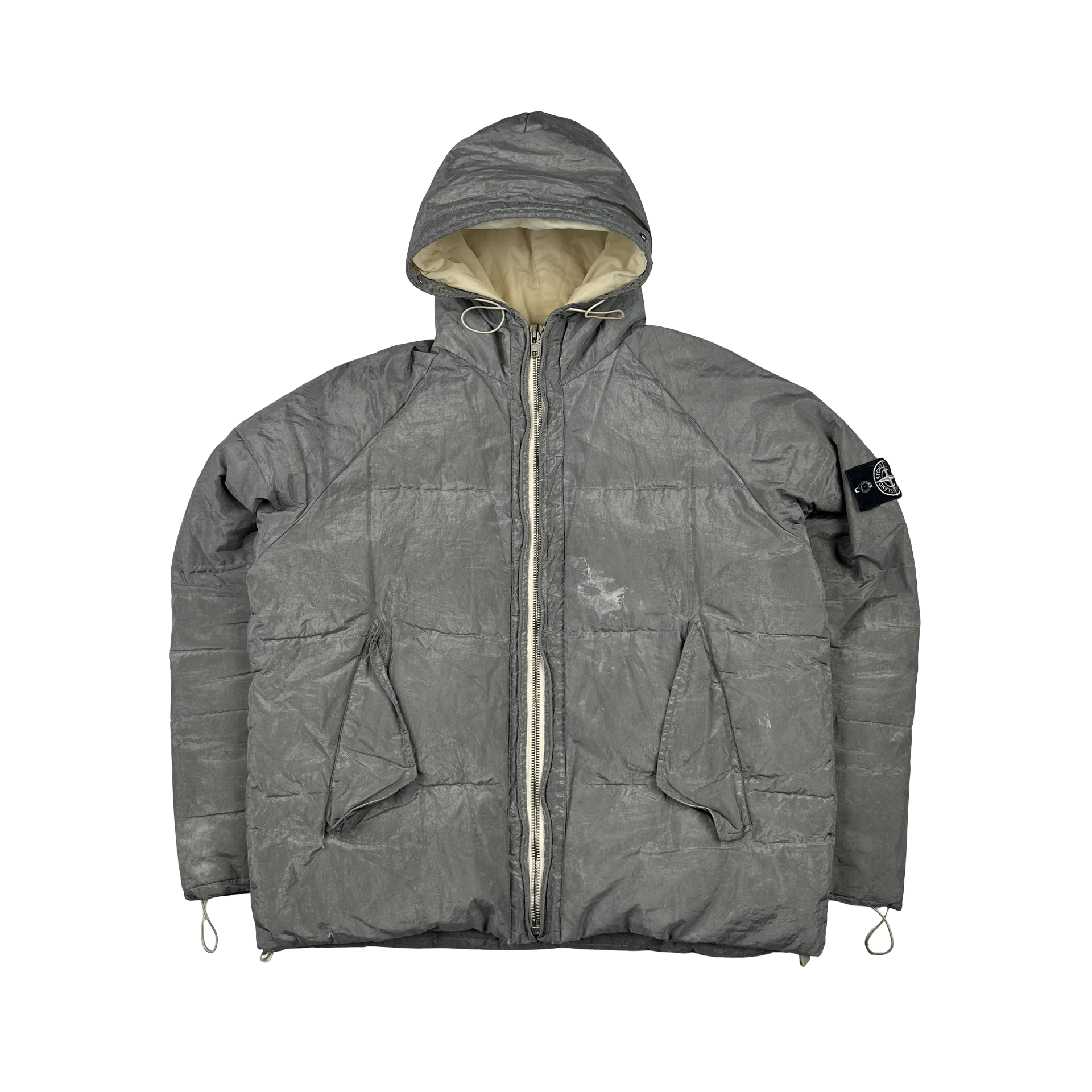 Heve ヘイブ Puff Shell tops gray Stone Island AW2000 Hooded Silver Pure Metal Shell - Large – Mat's