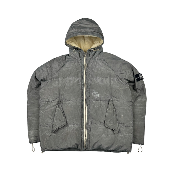 Stone Island AW2000 Hooded Silver Pure Metal Shell - Large