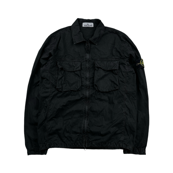 Stone Island 2022 Black Double Pocket Overshirt - Medium
