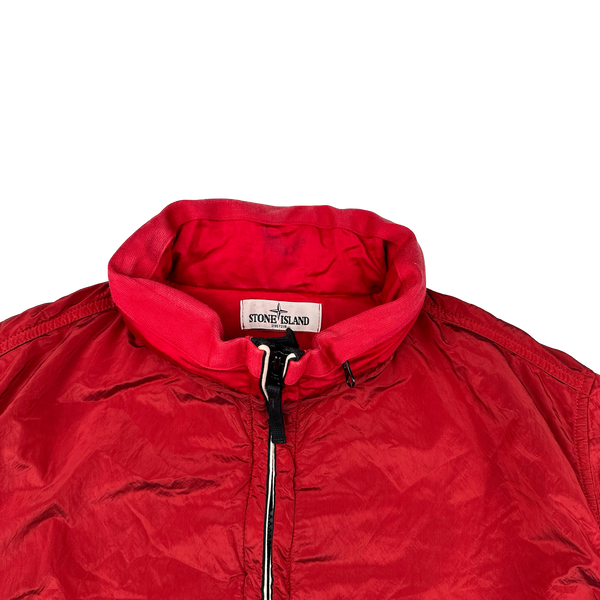 Stone Island 2012 Red Nylon Metal Mesh Lined Bomber Jacket - Medium