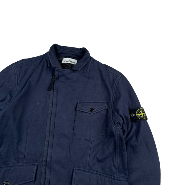 Stone Island 2016 Navy Quilted Multi Pocket Overshirt Jacket - Large