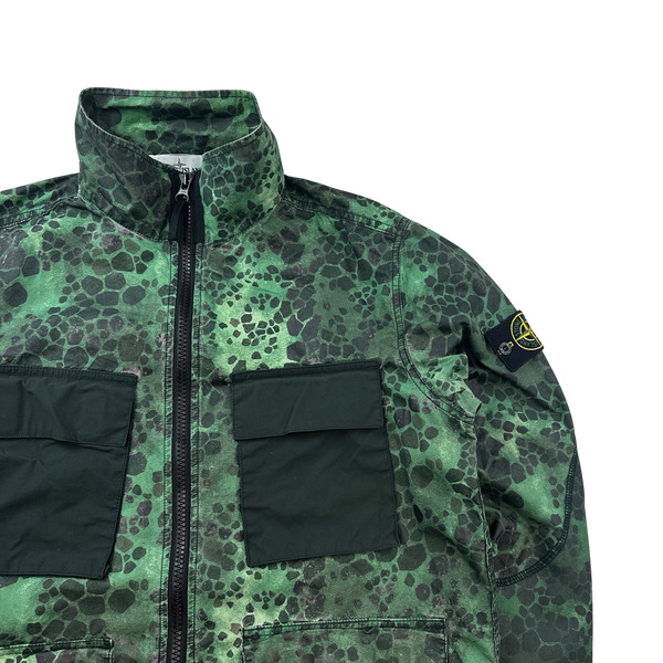 Stone Island 2018 Alligator Camo 50 Fili Zipped Jacket - Large