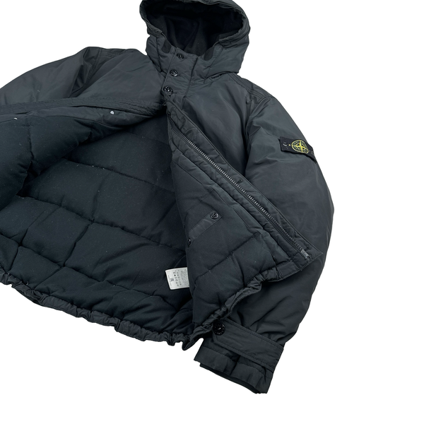 Stone Island 2016 Black Micro Reps Down Filled Hooded Winter Jacket - XXL