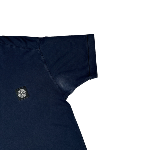 Stone Island 2017 Navy Cotton T Shirt - Medium